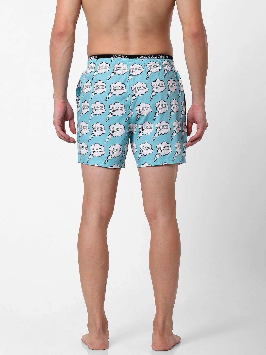 Blue Sleepy Text Print Boxers - Image 3