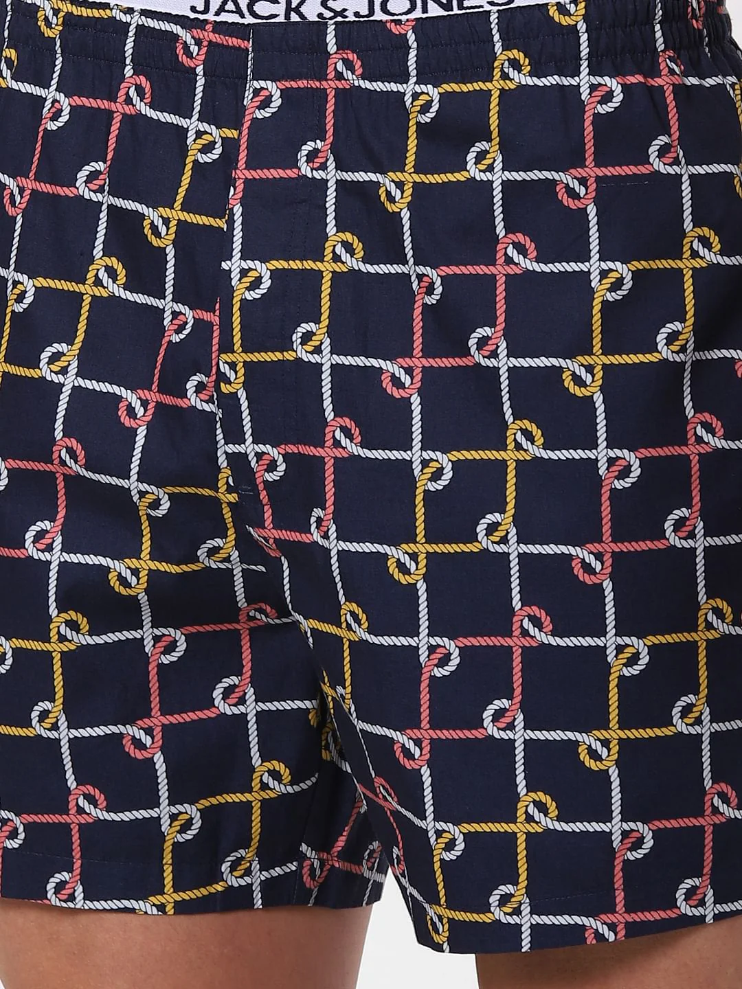 Dark Blue Rope Print Boxers - Image 4