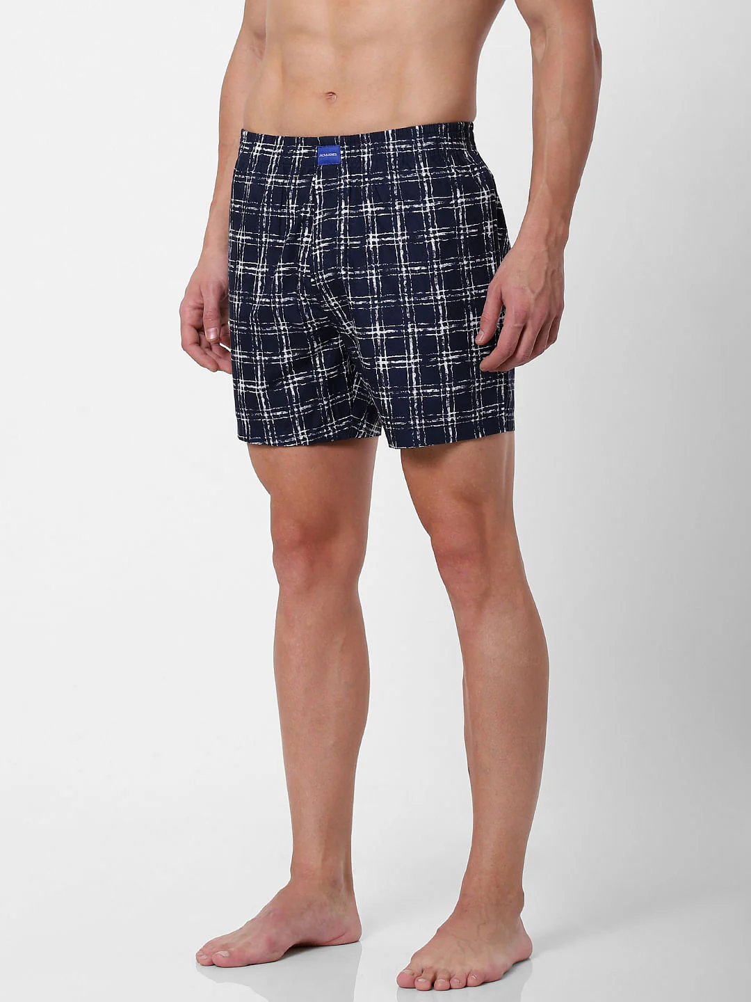 Navy Blue Check Boxers - Image 2