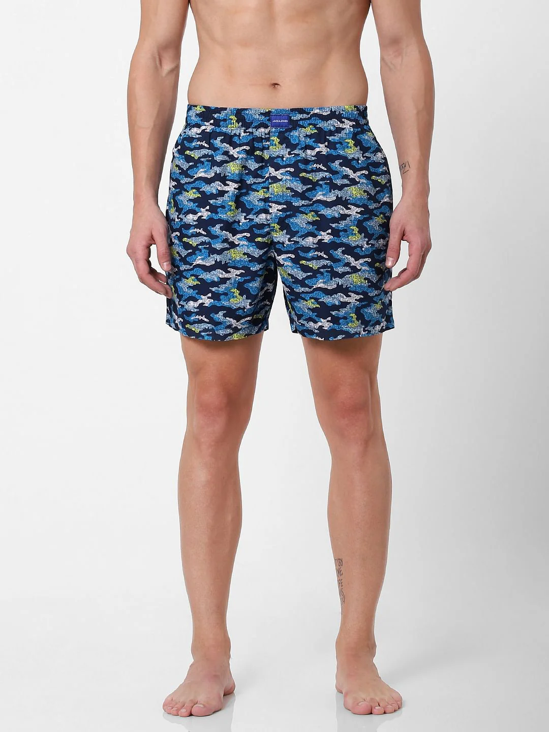 Blue Camo Print Boxers