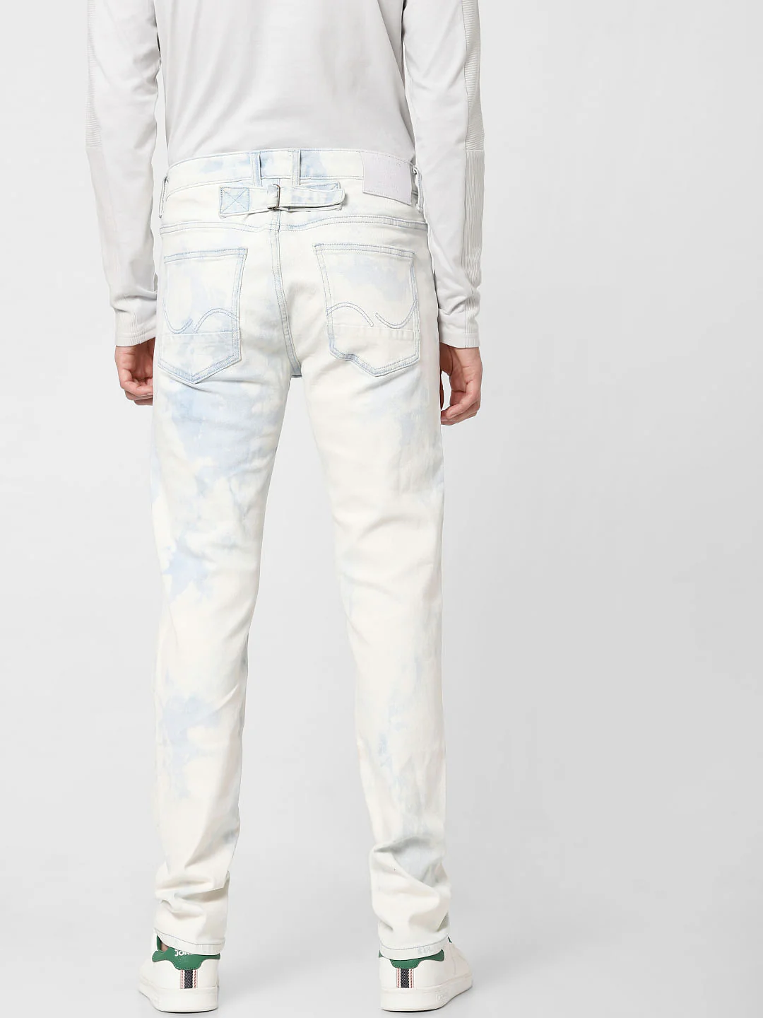 Blue Low Rose Heavily Washed Ben Skinny Jeans - Image 4