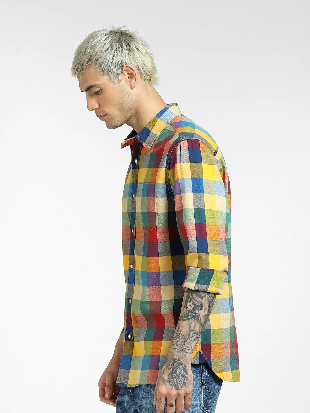 Multi-coloured Check Full Sleeves Shirt - Image 3