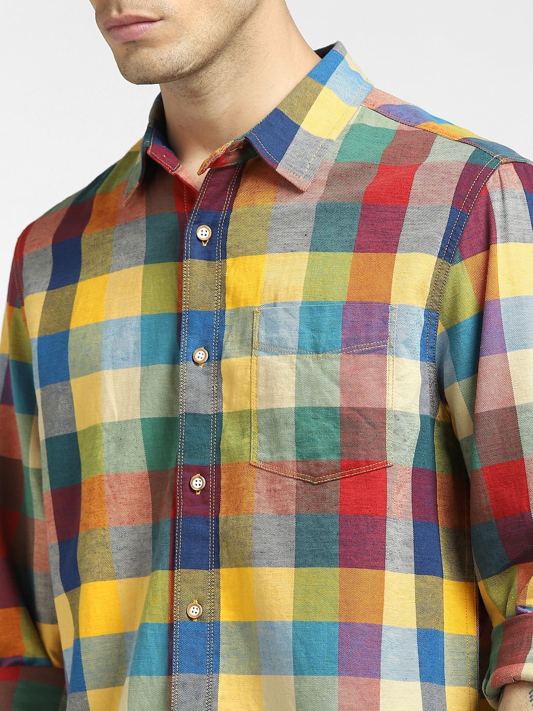 Multi-coloured Check Full Sleeves Shirt - Image 5