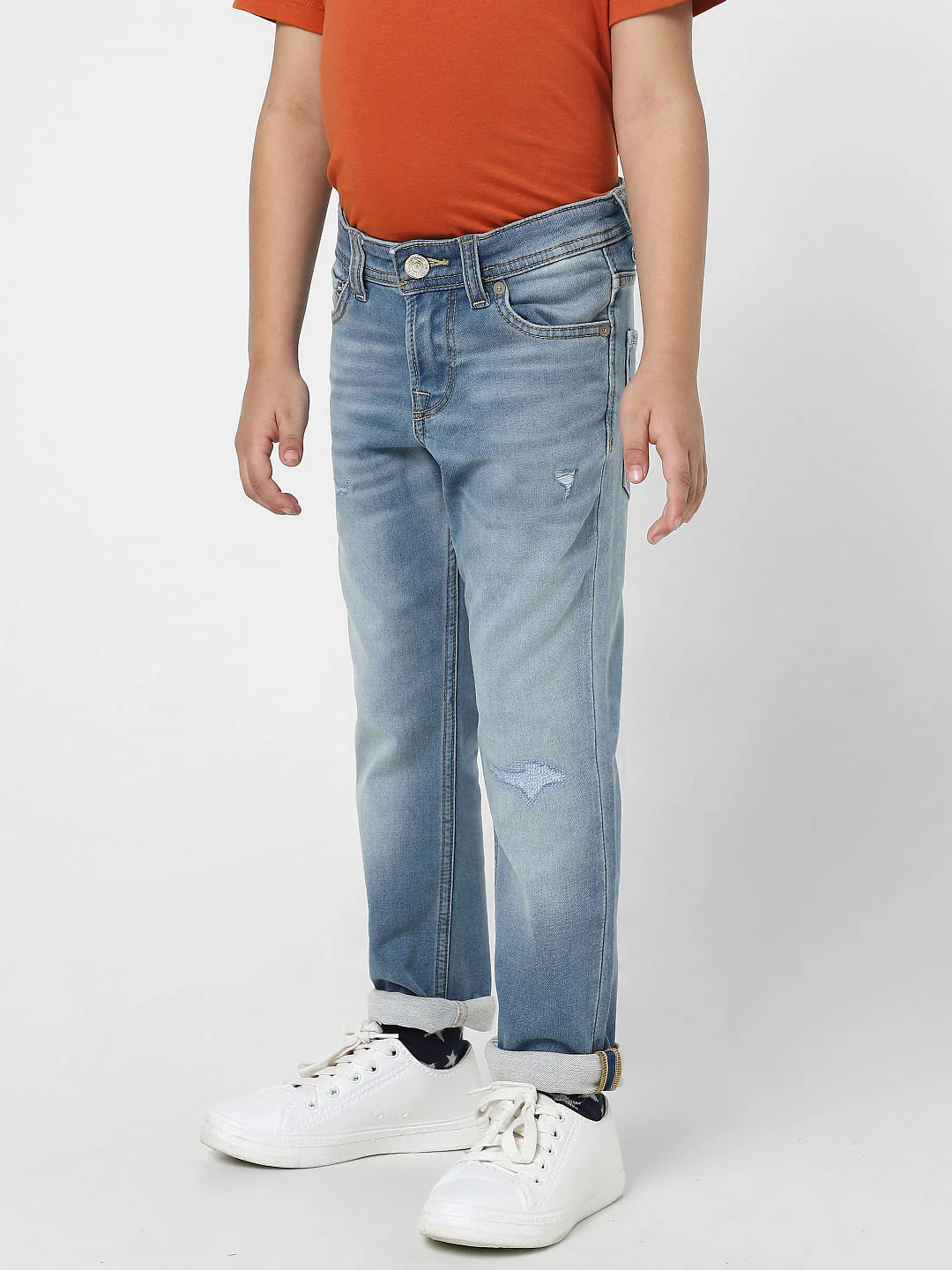 Boys Blue Mid Rise Clark Regular Jeans - Image 3
