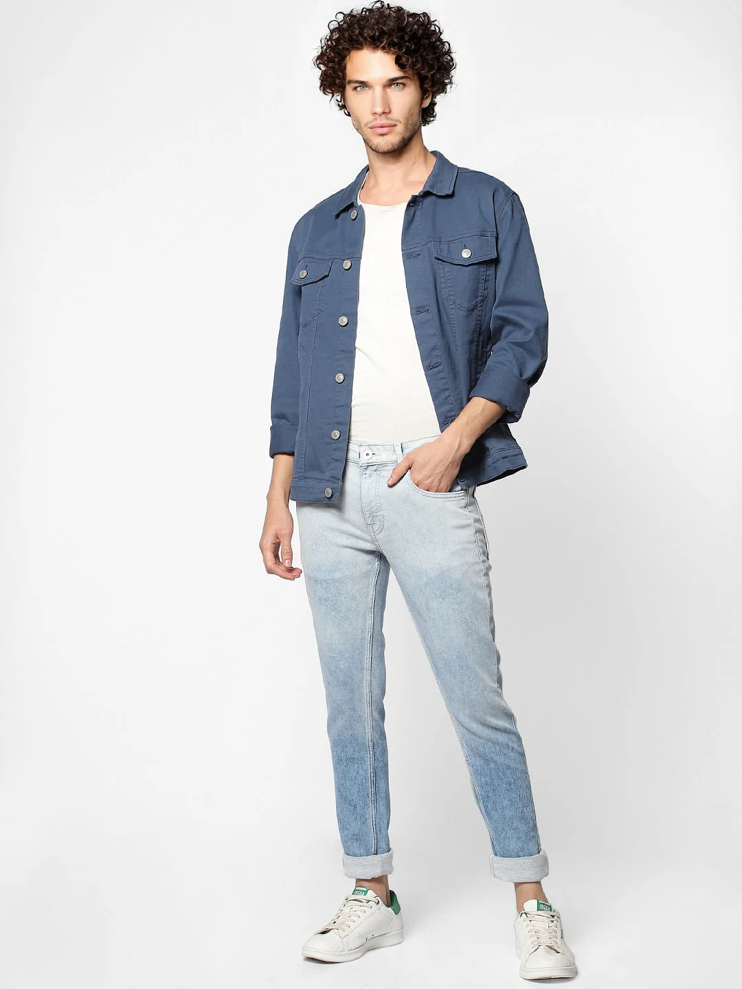 Light Blue Low Rise Liam Washed Skinny Fit Jeans