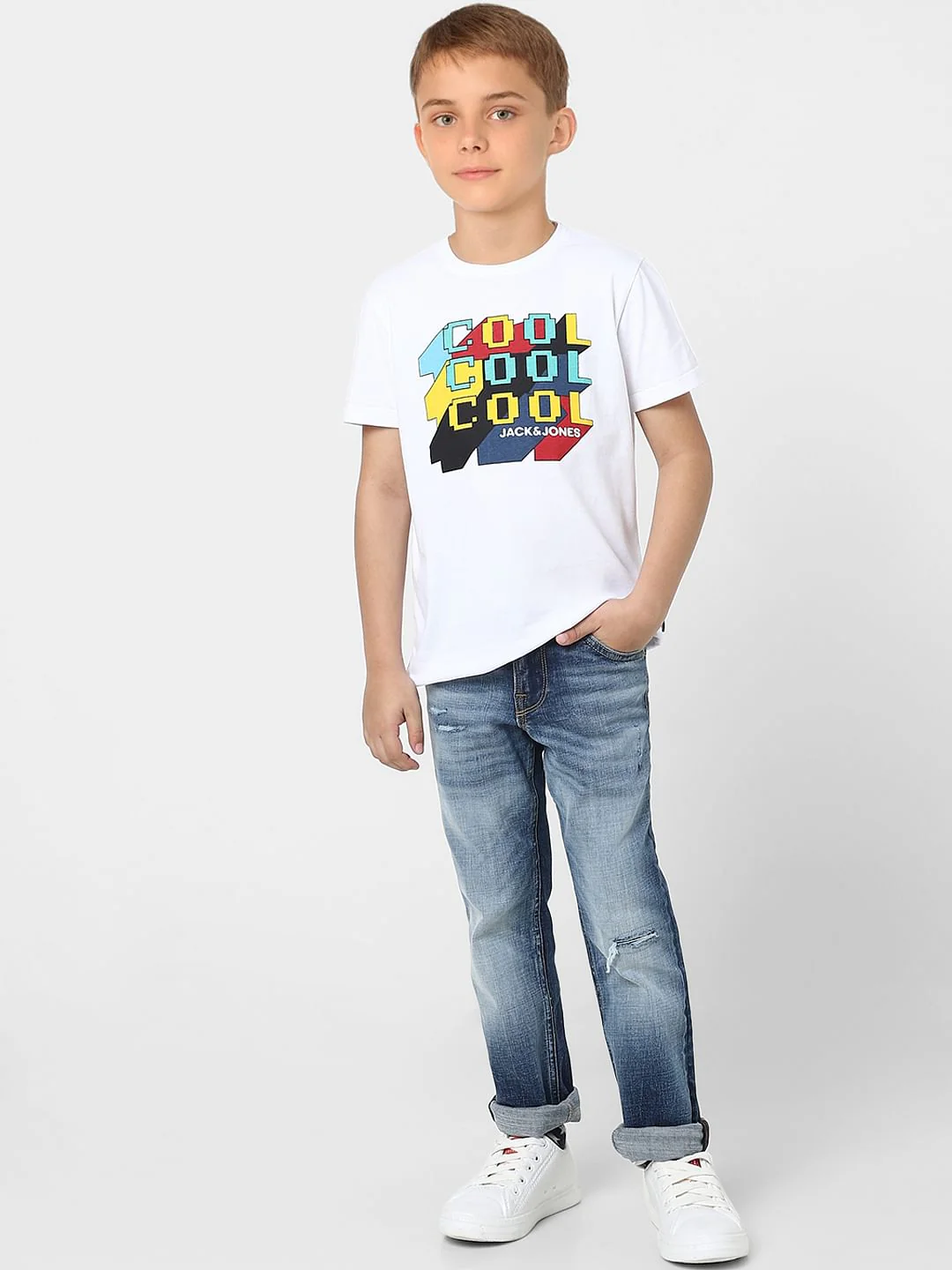 Boys Blue Mid Rise Clark Straight Jeans