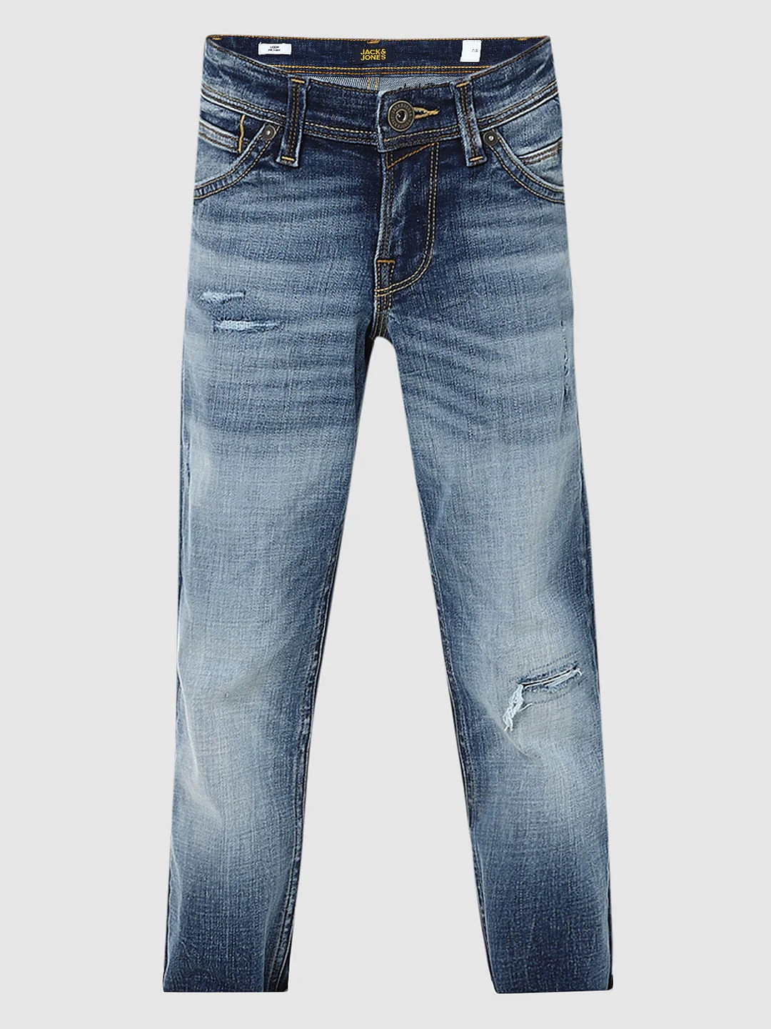 Boys Blue Mid Rise Clark Straight Jeans - Image 6