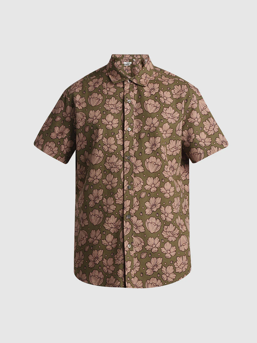 Green Floral Short Sleeves Shirt - Image 7