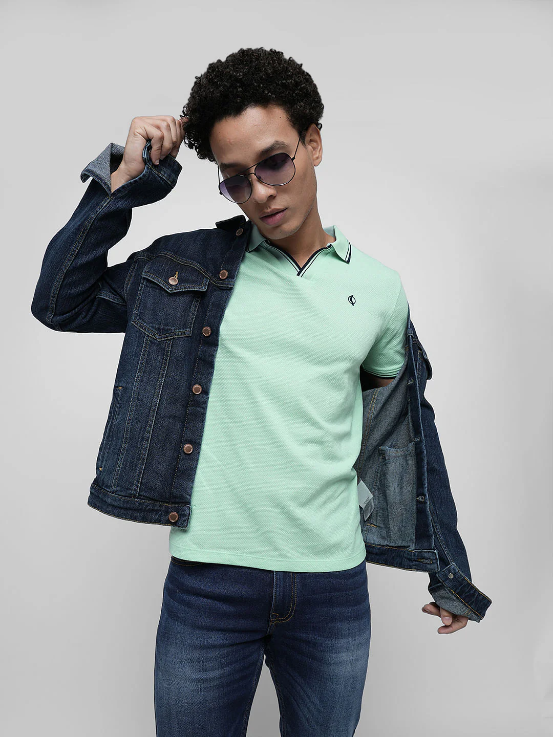 PRODUKT by JACK&JONES Sea Green Contrast Tipping Polo