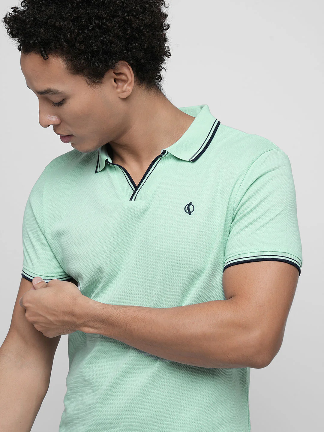 PRODUKT by JACK&JONES Sea Green Contrast Tipping Polo - Image 6