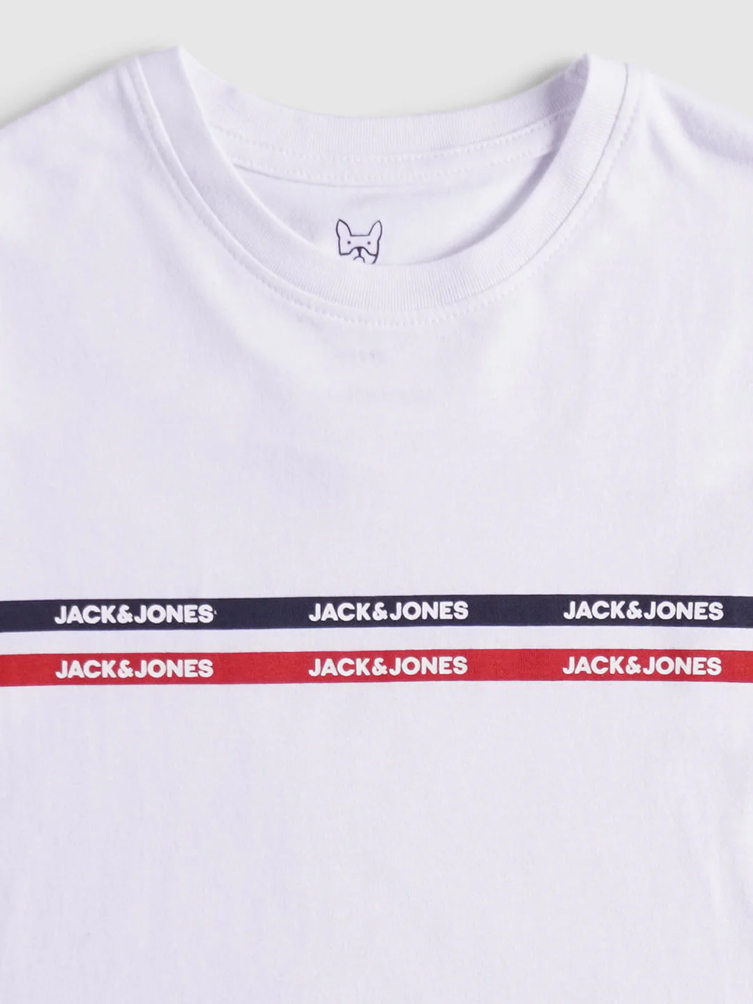 BOYS White Tape Detail Crew Neck T-shirt - Image 3