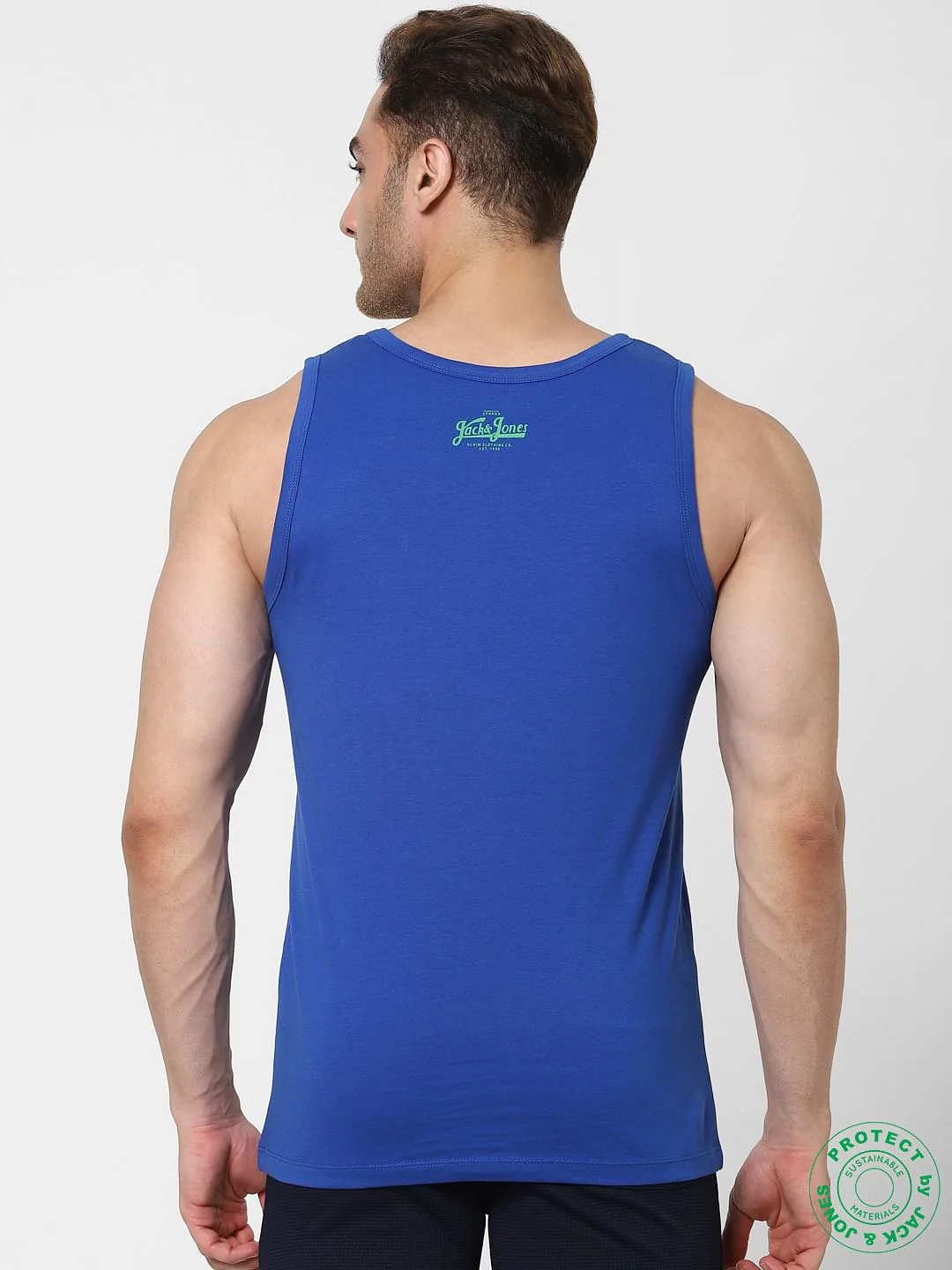 Blue Logo Print Vest - Image 4