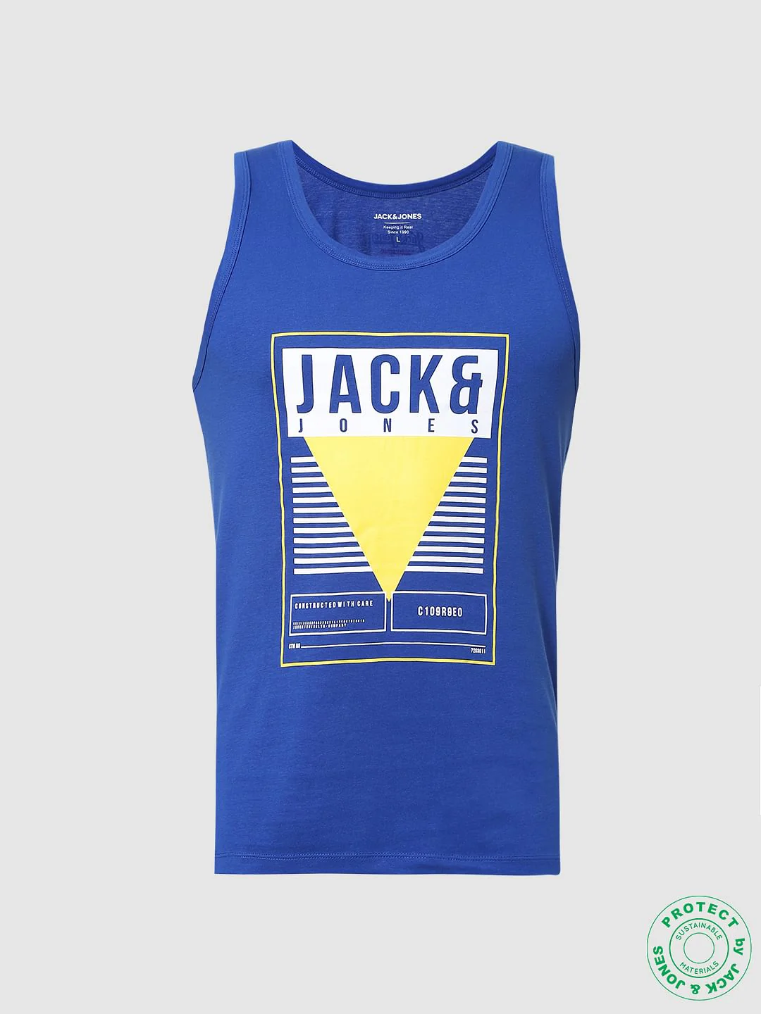 Blue Logo Print Vest - Image 6