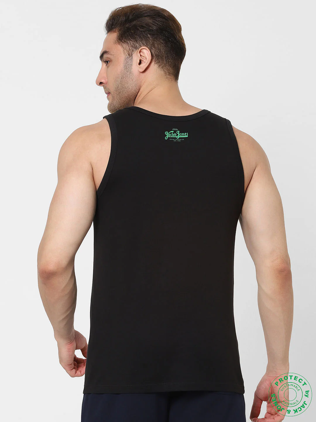 Black Logo Print Vest - Image 4