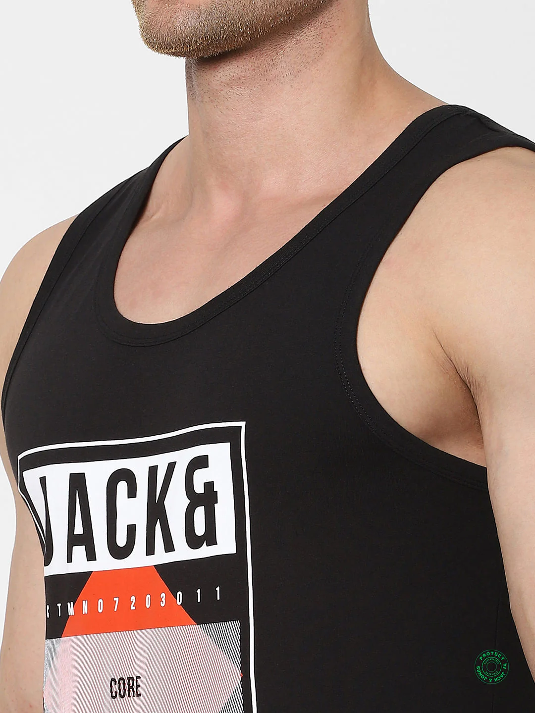 Black Logo Print Vest - Image 5