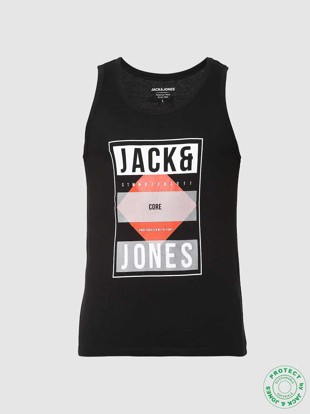 Black Logo Print Vest - Image 6
