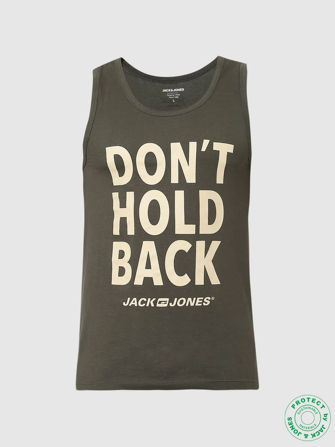 Green Slogan Print Vest - Image 6
