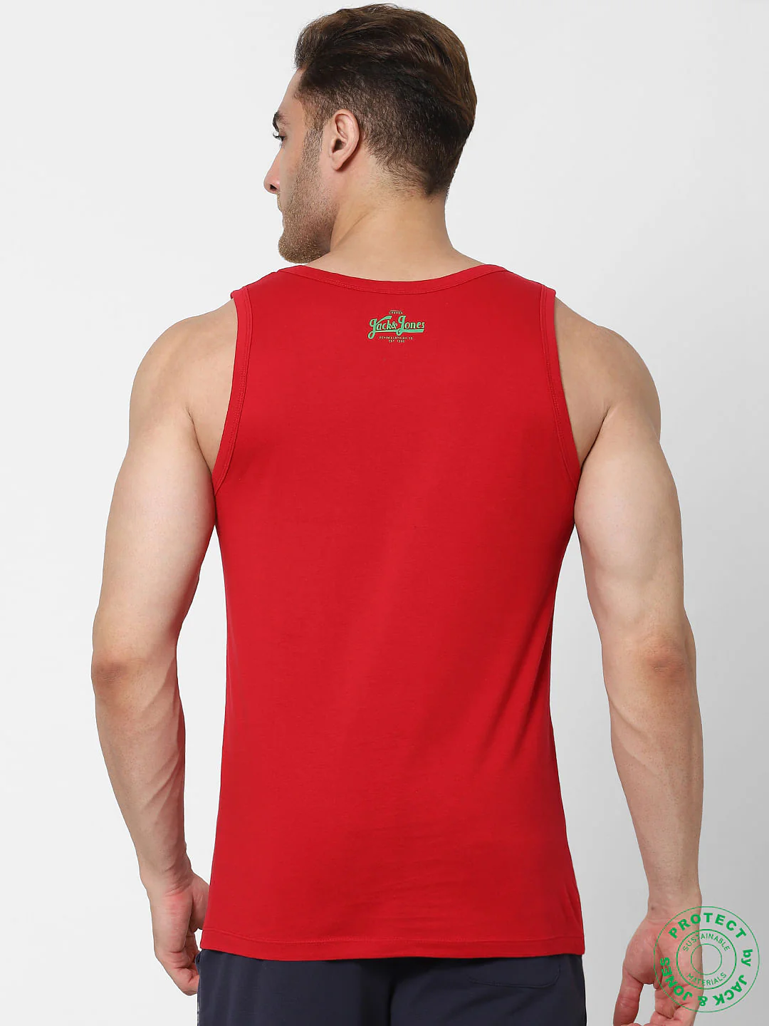 Red Slogan Print Vest - Image 4