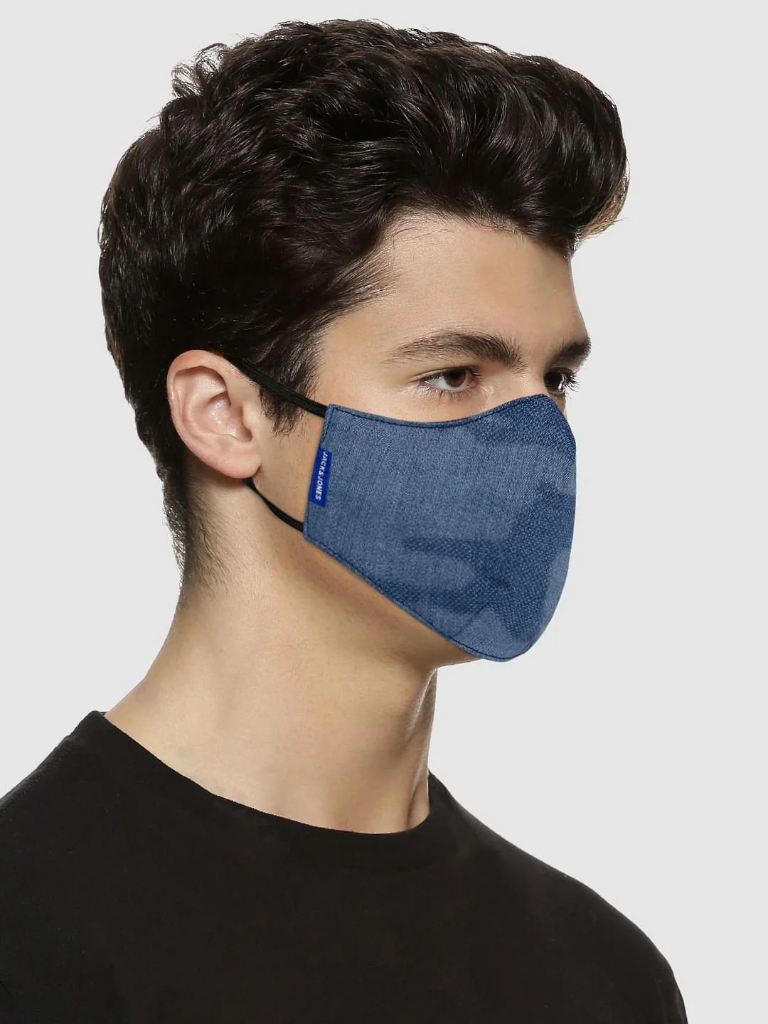 Blue Lightweight Denim 3PLY Mask