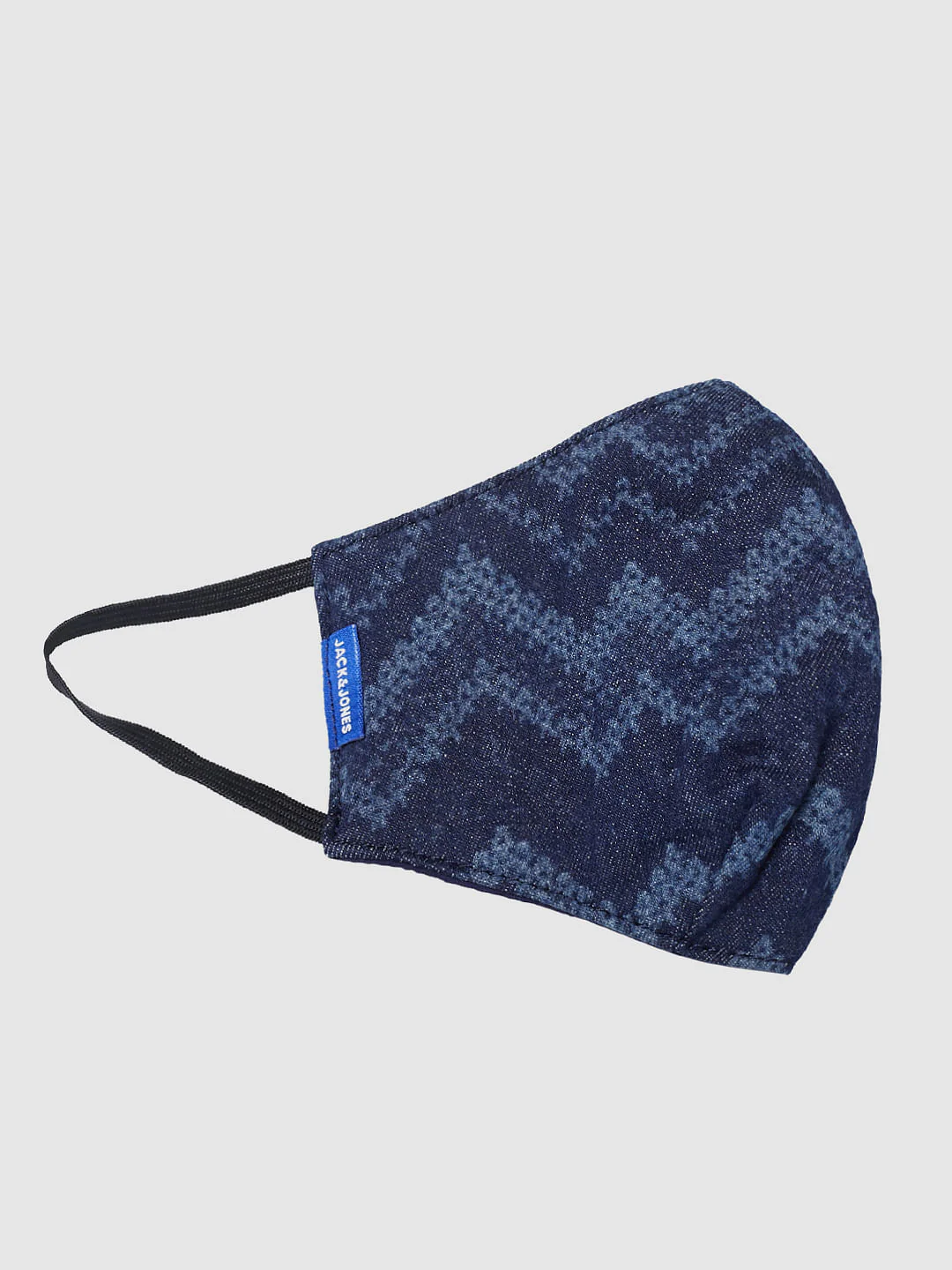 Blue Abstract Print Lightweight Denim 3PLY Mask - Image 2