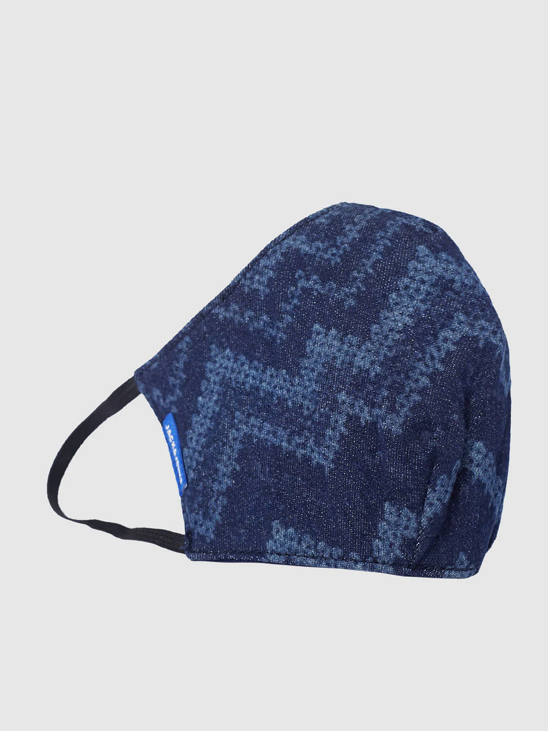 Blue Abstract Print Lightweight Denim 3PLY Mask - Image 4