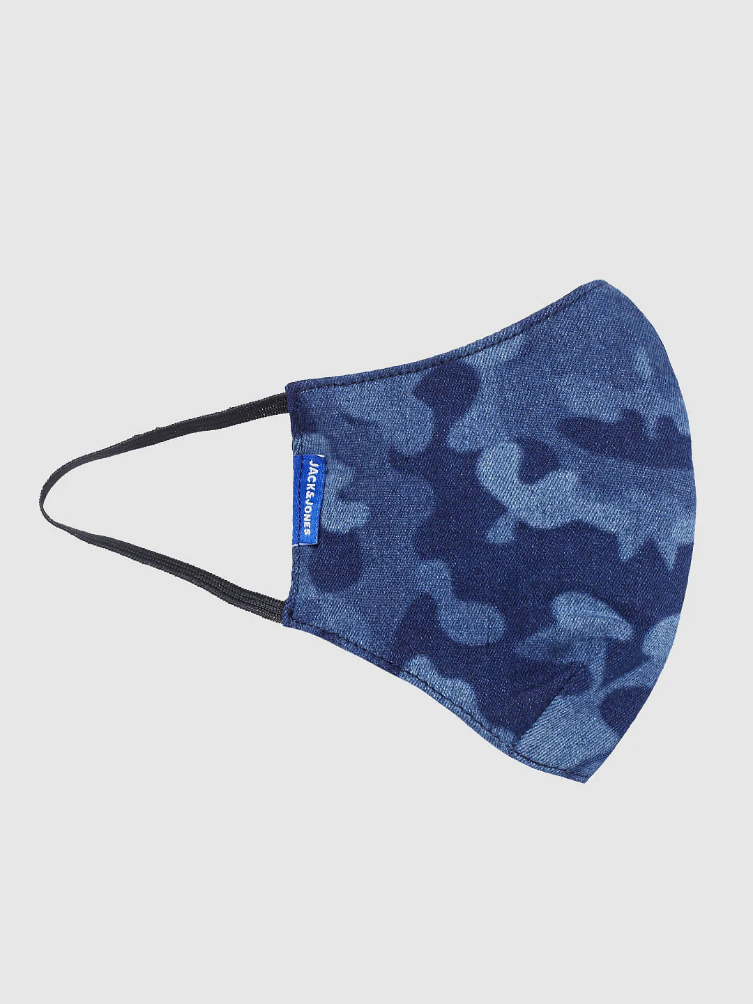 Blue Camo Print Lightweight Denim 3PLY Mask - Image 2