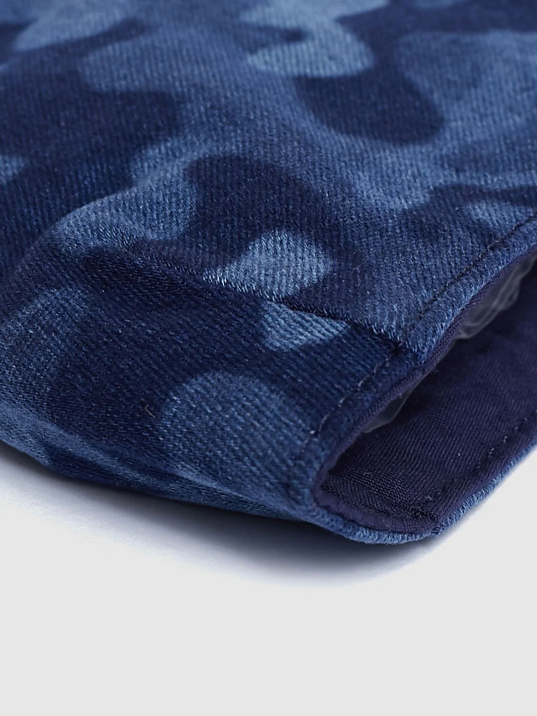 Blue Camo Print Lightweight Denim 3PLY Mask - Image 5