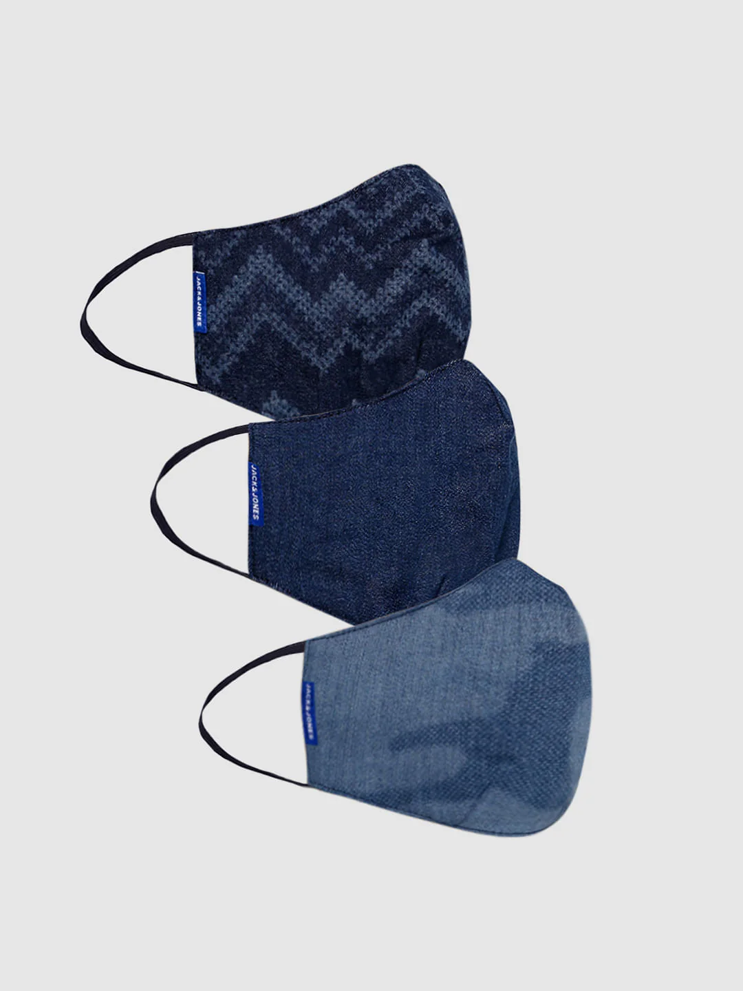 Pack of 3 Blue Lightweight Denim 3PLY Mask
