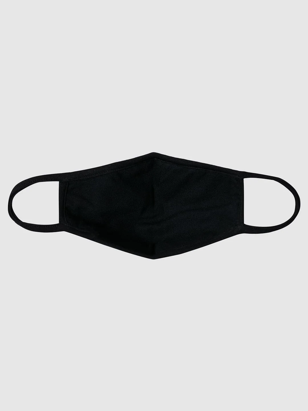 Black Graphic Print Knit 3PLY Mask - Image 3