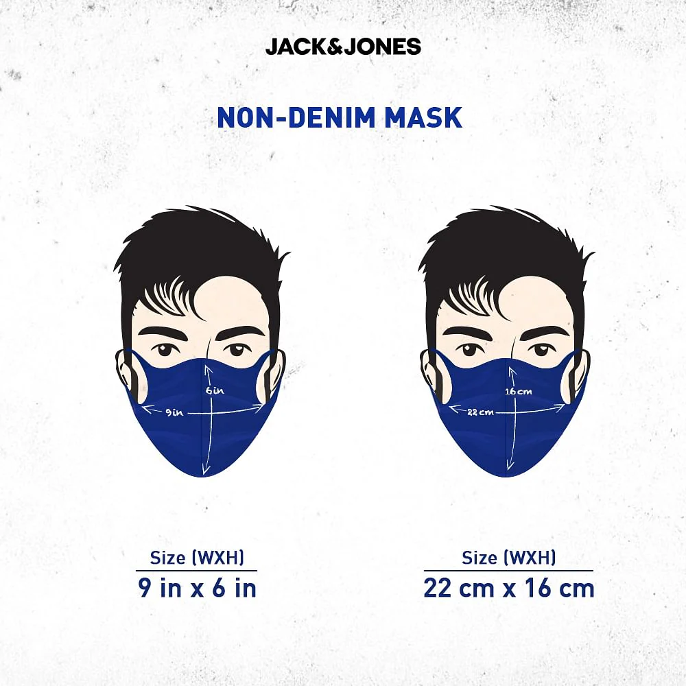 Black Typographic Print Knit 3PLY Mask - Image 7