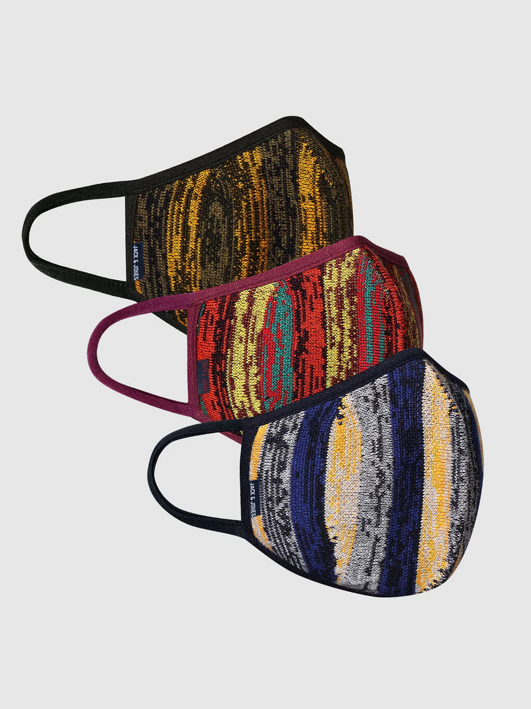 Pack of 3 Abstract Print Knit 3PLY Mask