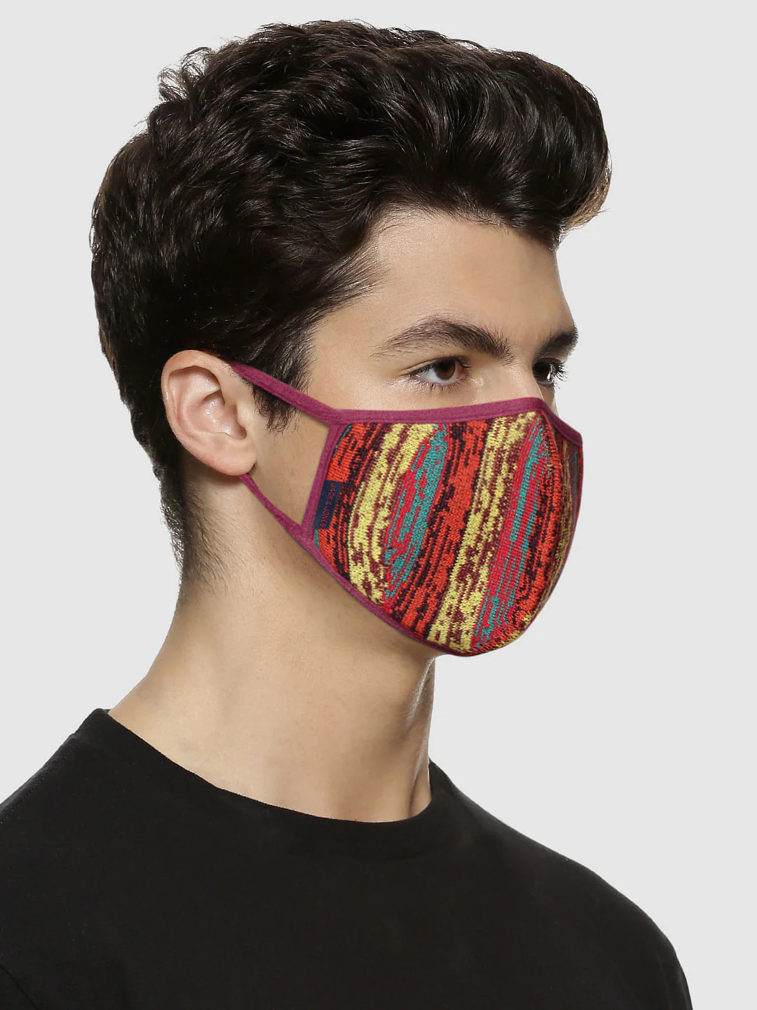 Pack of 3 Abstract Print Knit 3PLY Mask - Image 2