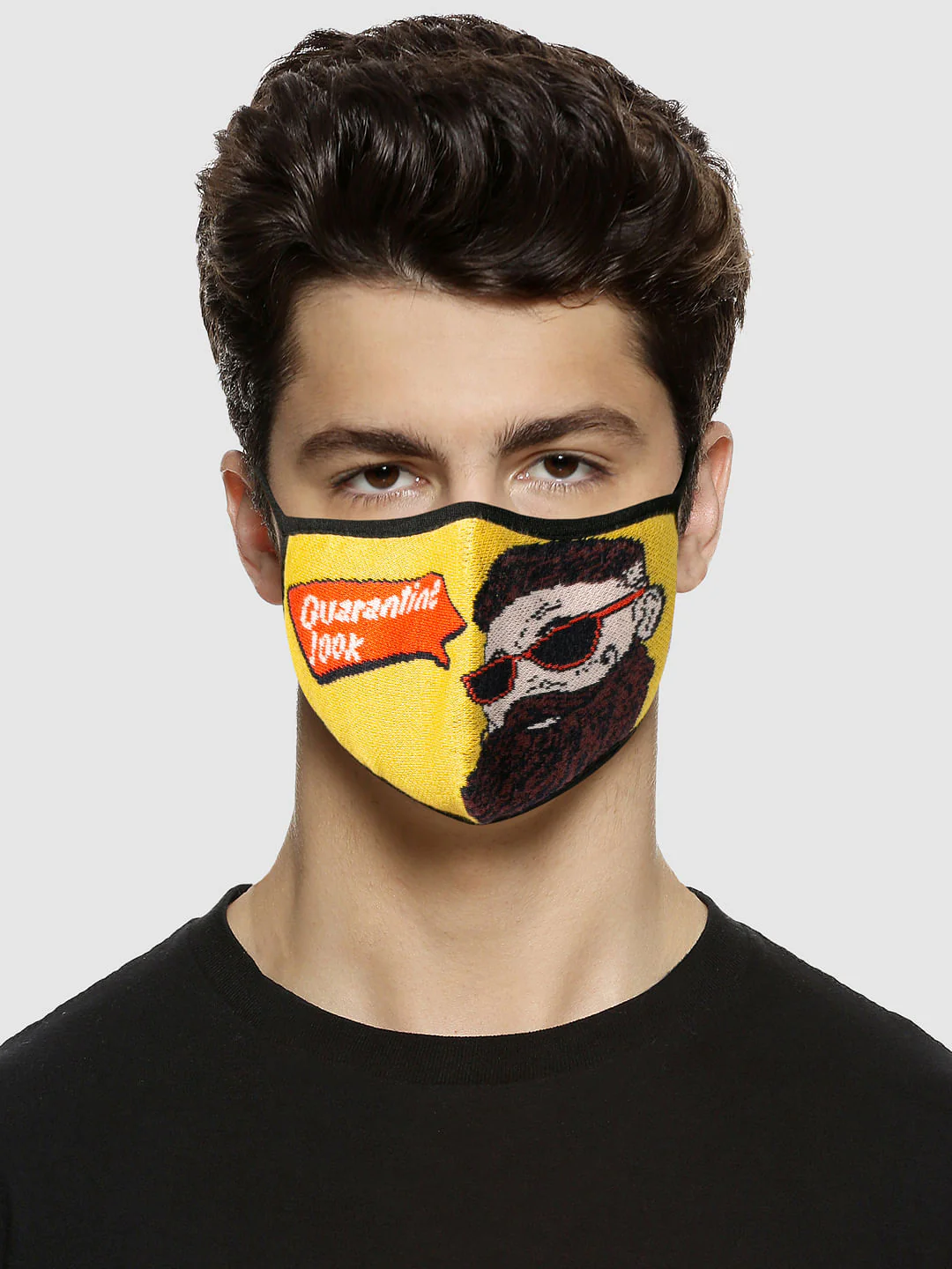 Pack of 3 Graphic Print Knit 3PLY Mask - Image 2