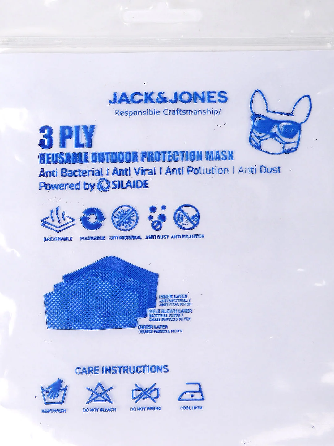 Pack of 3 Indigo Dyed 3PLY Mask - Image 9