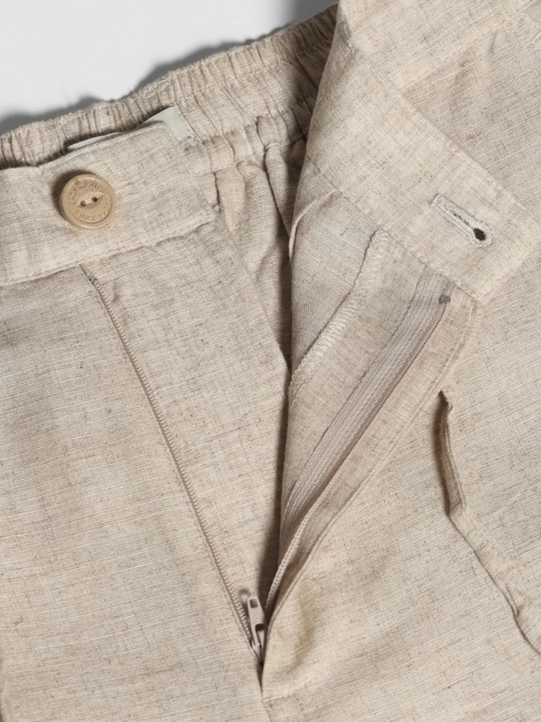 Beige Mid Rise Co-ord Set Shorts - Image 5