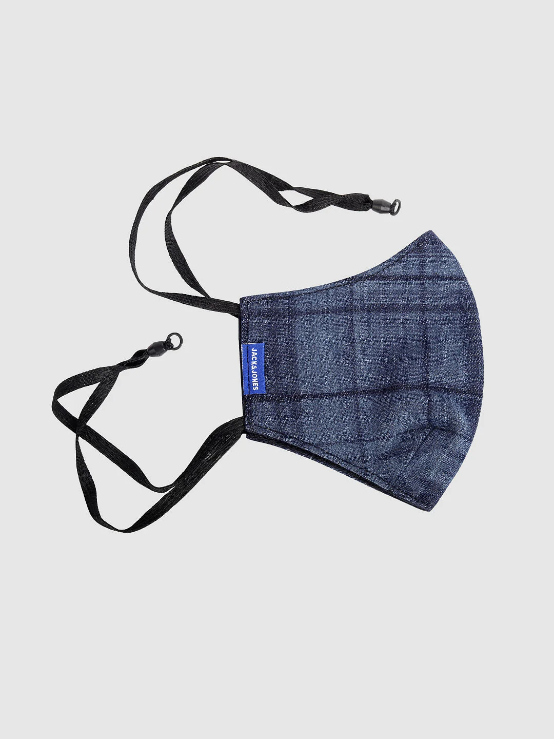 Blue Check 3PLY Around the Head Loops Mask