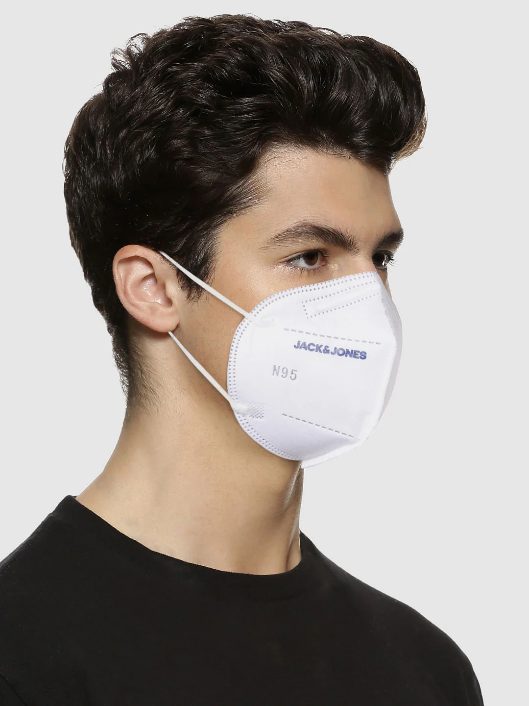 Pack of 5 White Logo Print N95 Mask with PM2.5 Filter - Image 3