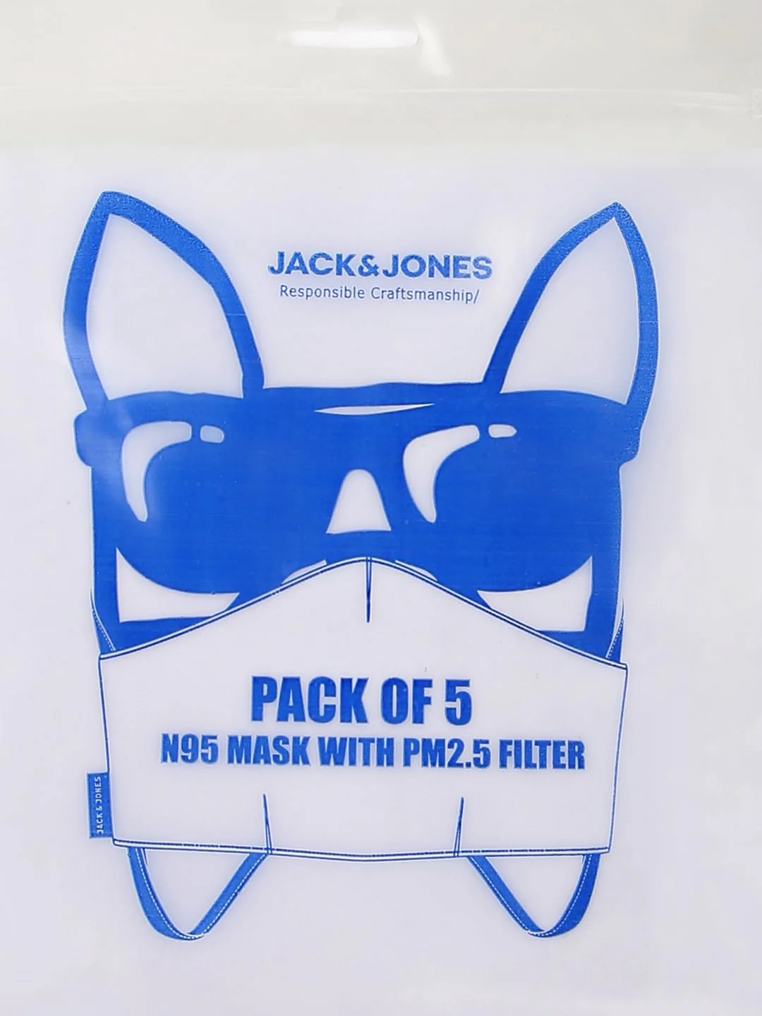 Pack of 5 White Logo Print N95 Mask with PM2.5 Filter - Image 7
