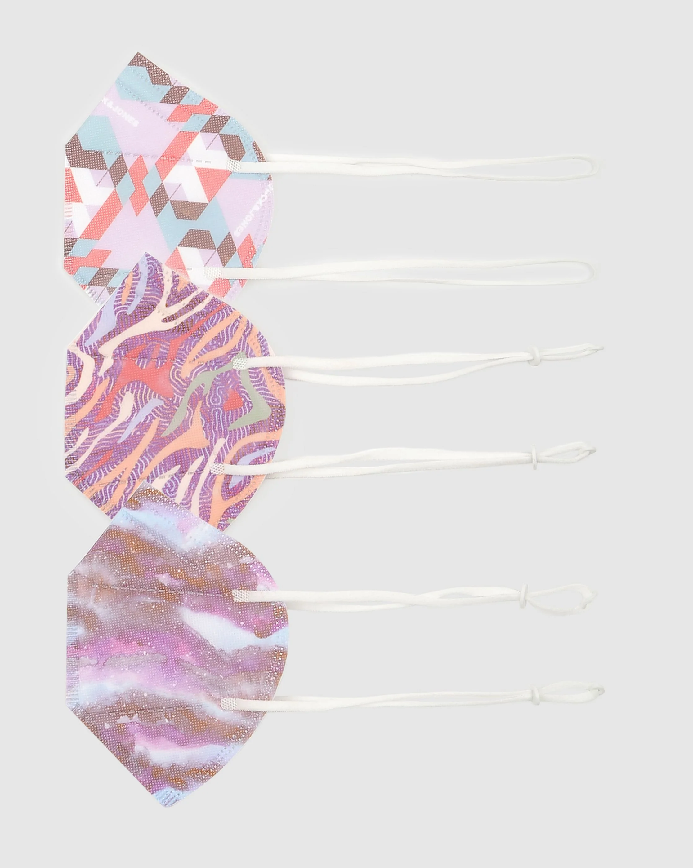 Pack of 3 Abstract Print N95 Mask with PM 2.5 Filter - Image 2