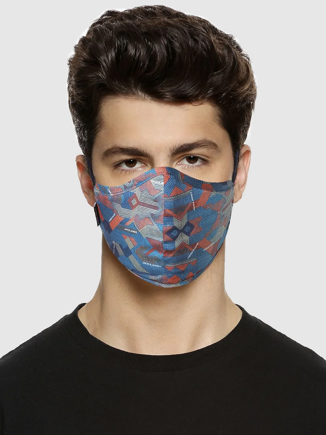Blue Abstract Print Mask with 3 Changeable PM 2.5 Filter - Image 2