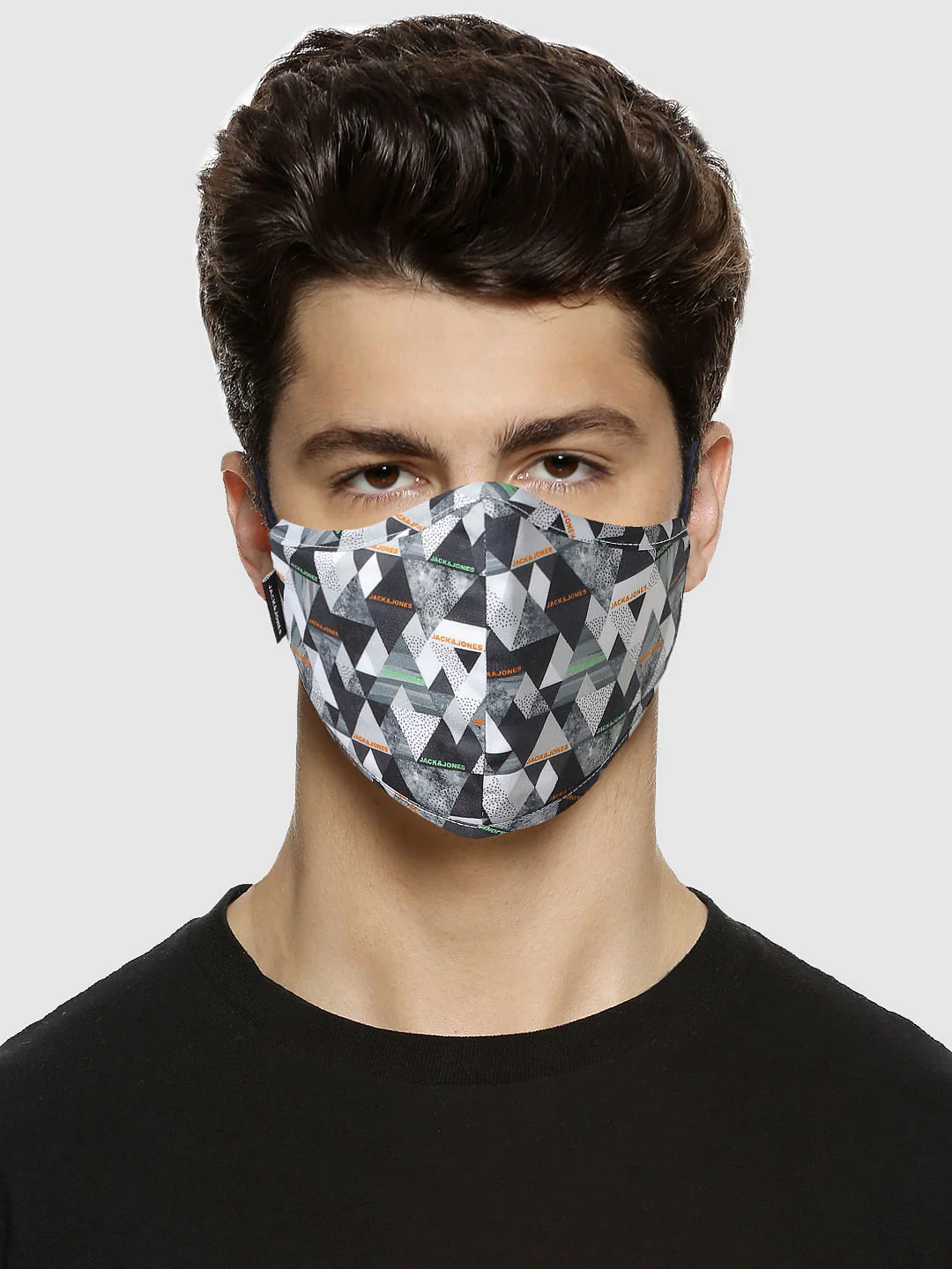 Grey Abstract Print Mask with 3 Changeable PM 2.5 Filter - Image 2