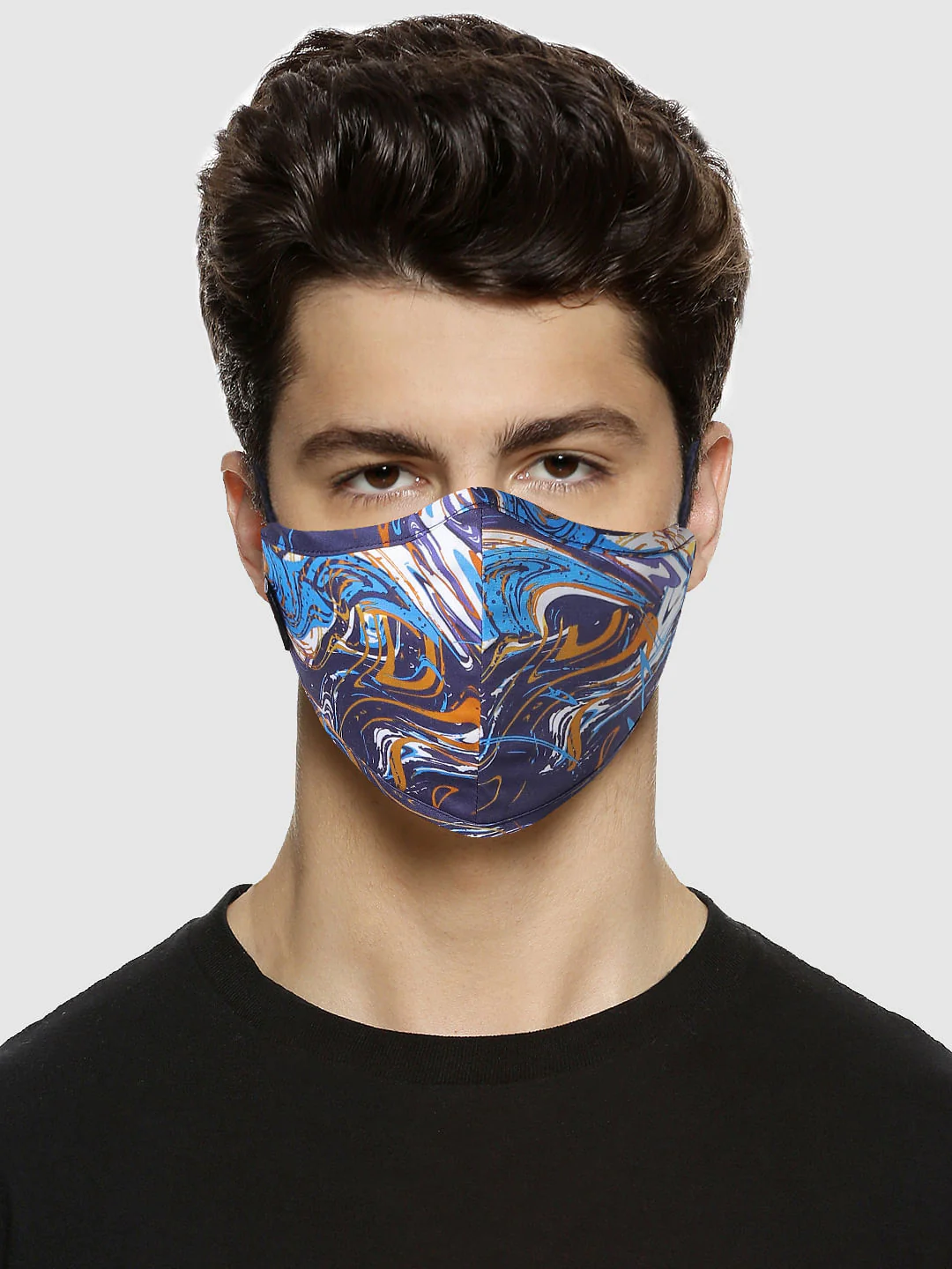 Blue All Over Print Mask with 3 Changeable PM 2.5 Filter - Image 2