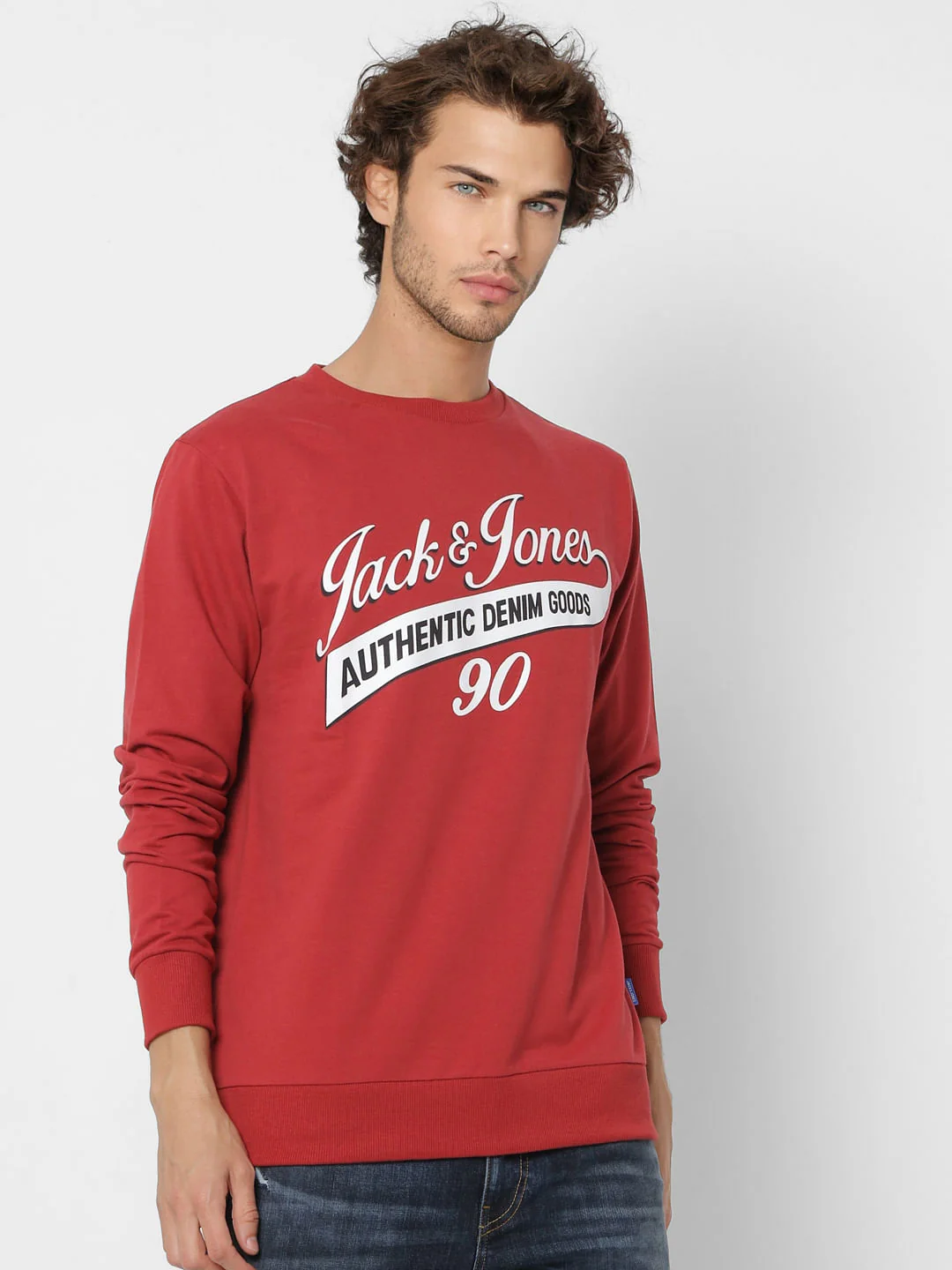 Red Logo Print Sweatshirt - Image 2