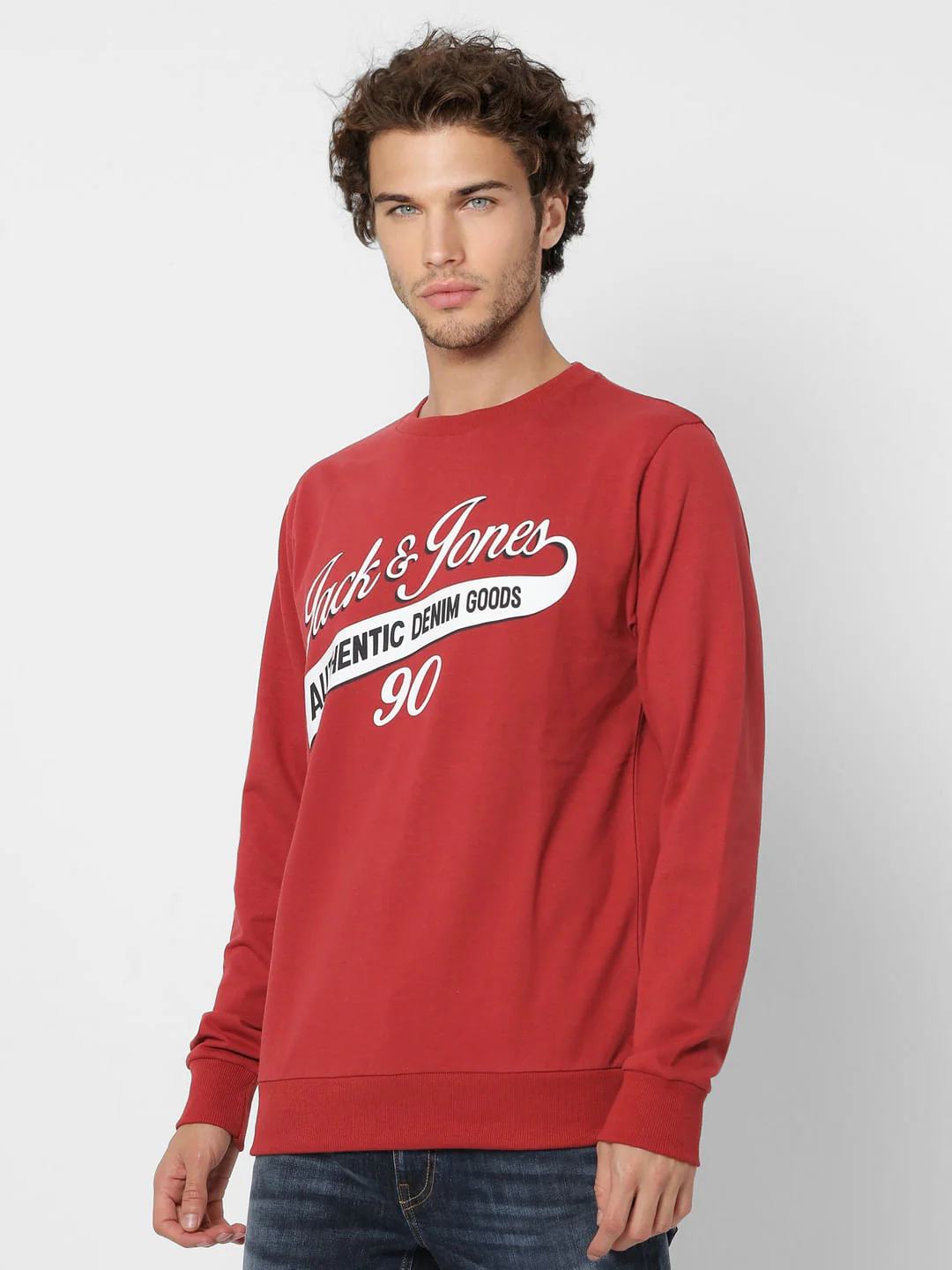 Red Logo Print Sweatshirt - Image 3