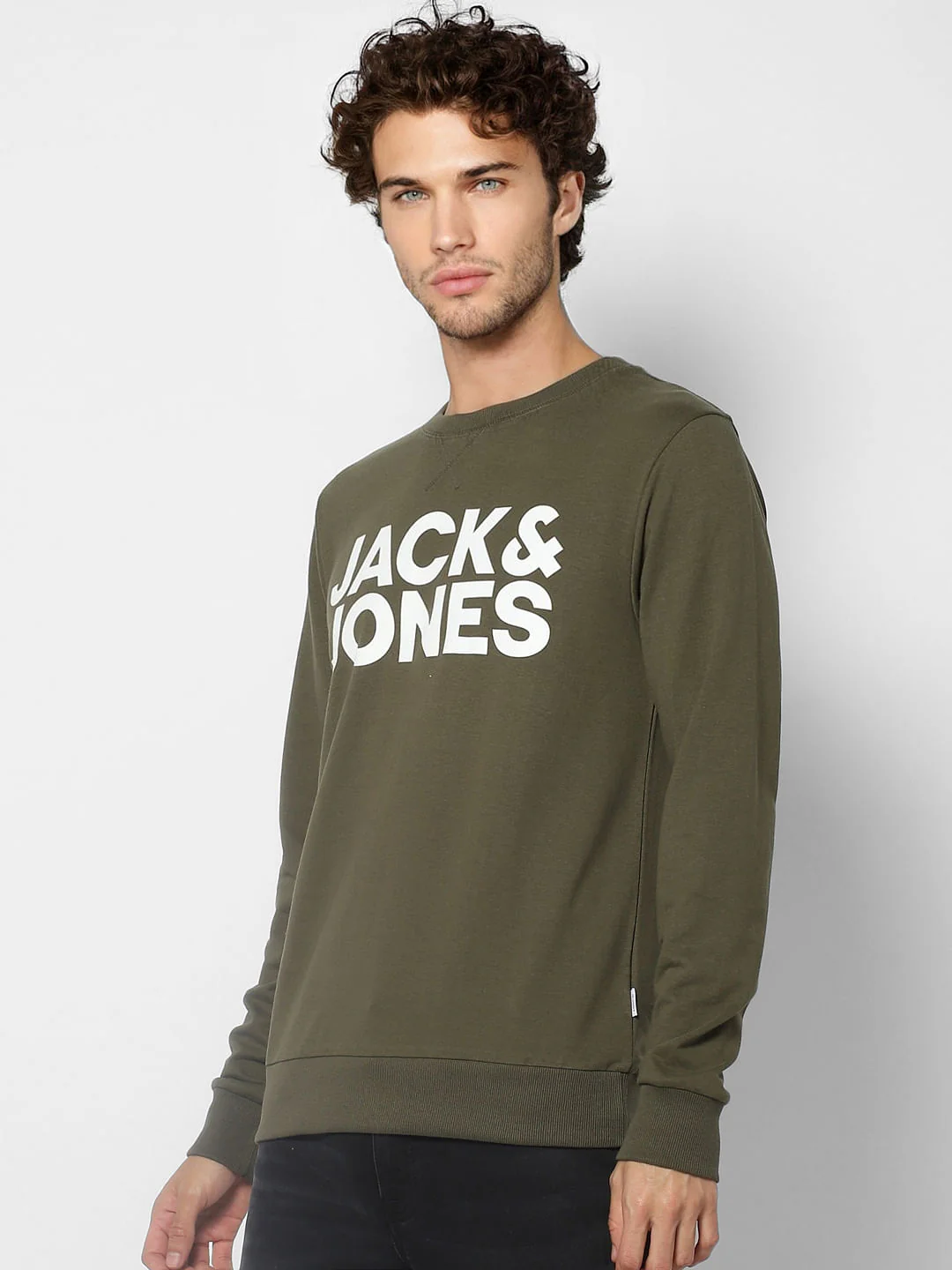 Green Logo Print Sweatshirt - Image 3