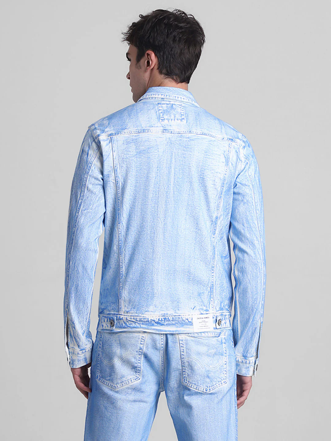 White Washed Co-ord Set Denim Jacket - Image 4