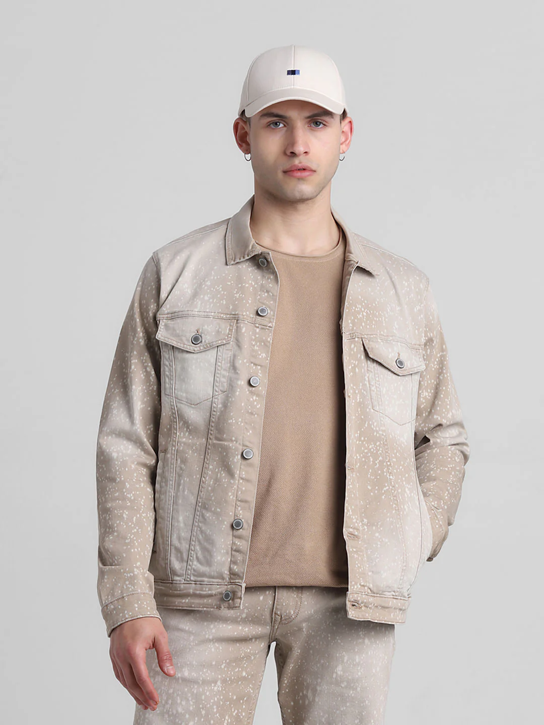 Brown Ombre Co-ord Set Denim Jacket