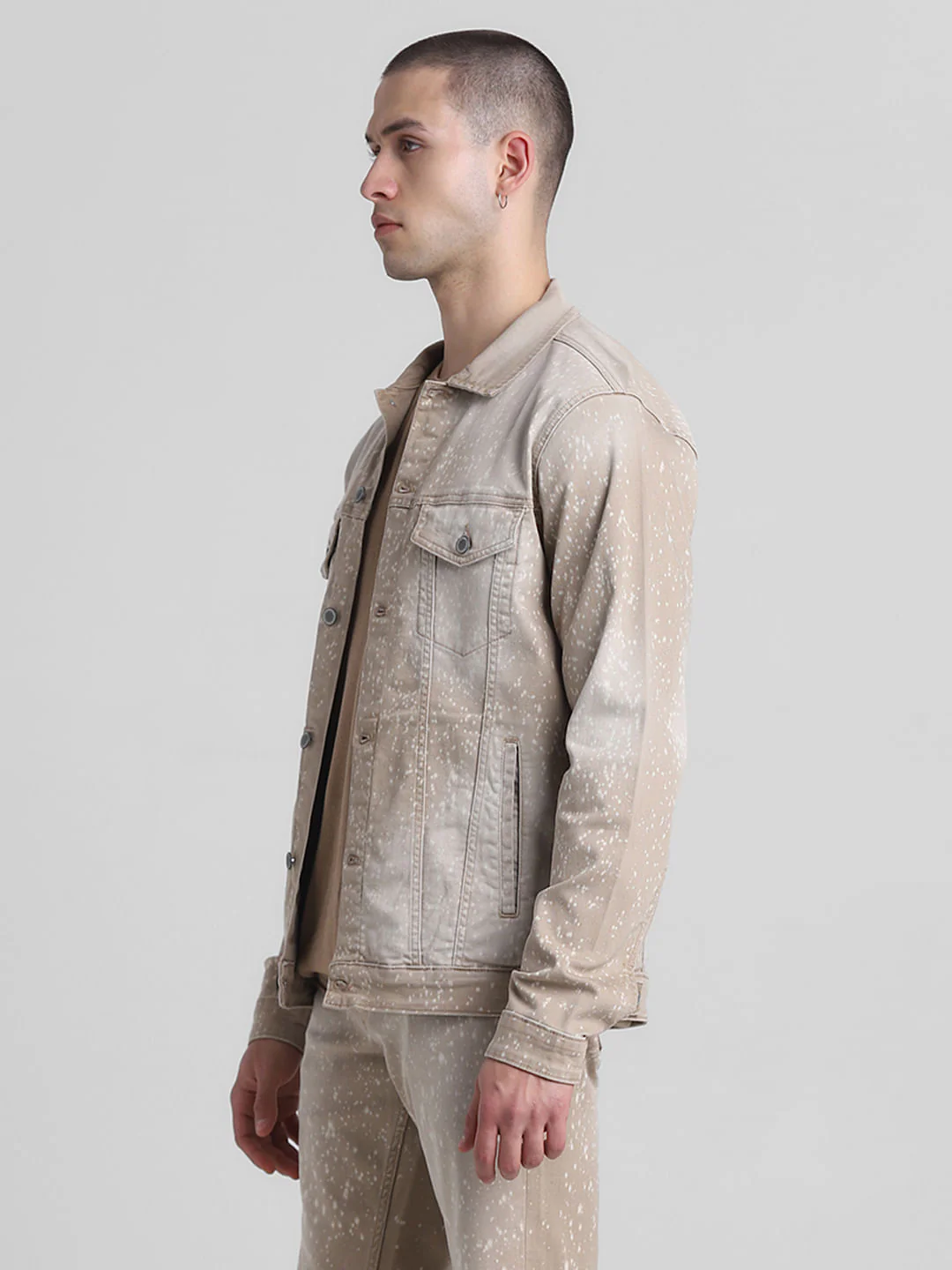 Brown Ombre Co-ord Set Denim Jacket - Image 3