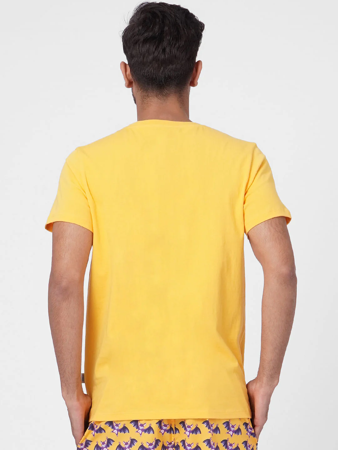 Yellow T-shirt & Printed Shorts Set - Image 4