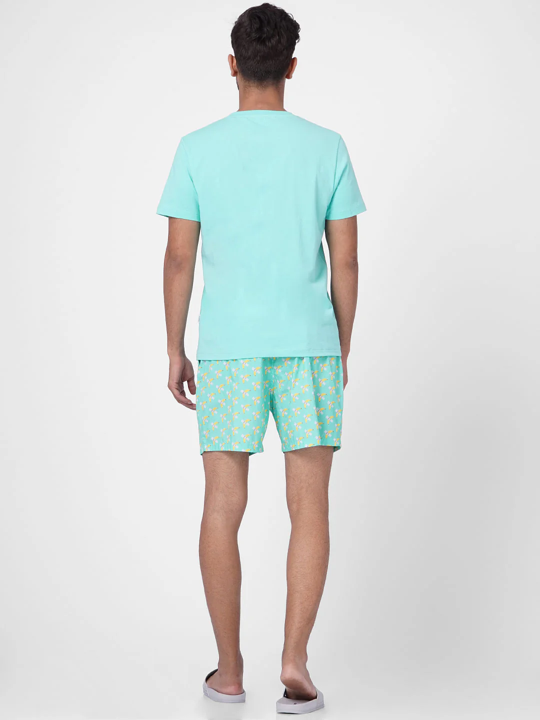 Blue T-shirt & Printed Shorts Set - Image 4